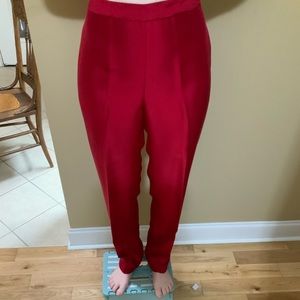 Ann Taylor size 2 100% silk Christmas pants